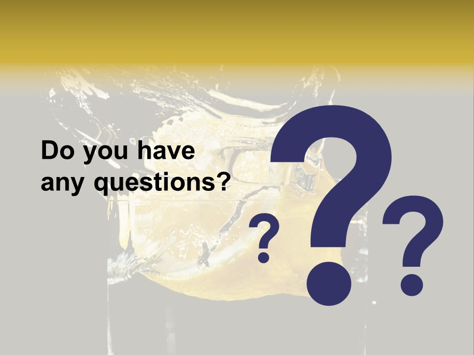 Fruit Glass Lemon PowerPoint Template