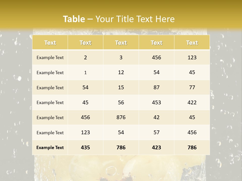 White Food Ripe PowerPoint Template