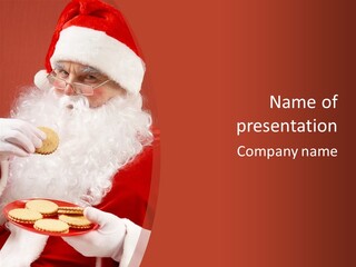 Senior Xmas Claus PowerPoint Template