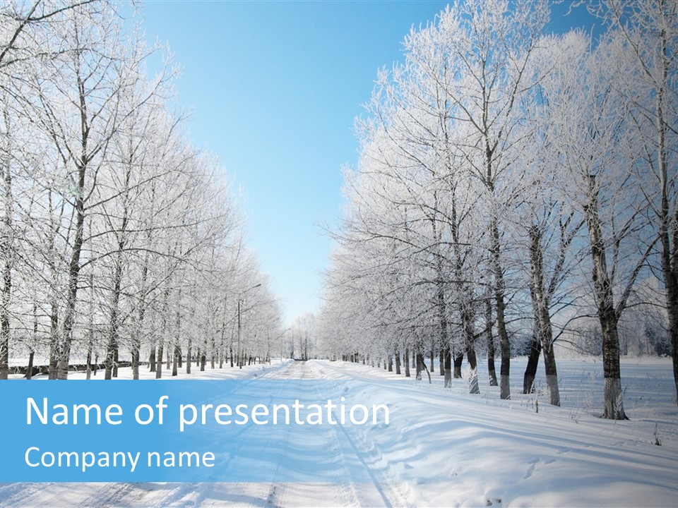 Season Blue Day PowerPoint Template