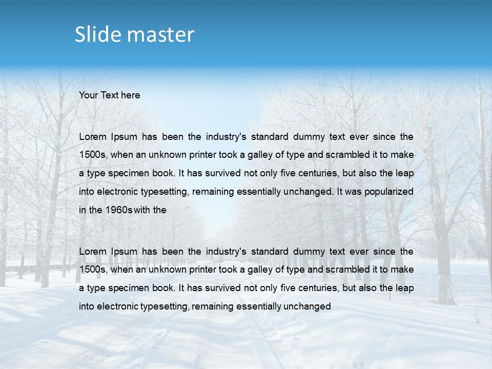 Season Blue Day PowerPoint Template