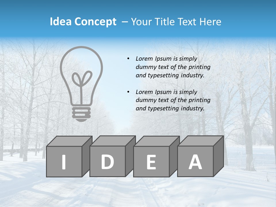 Season Blue Day PowerPoint Template