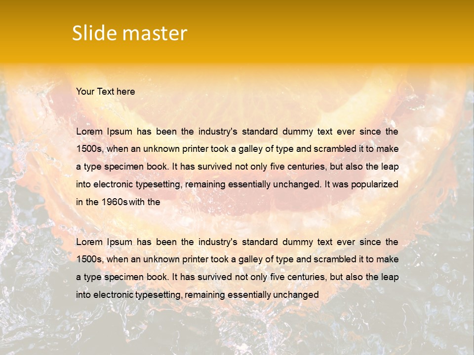 Grapefruit Ripe Close Up PowerPoint Template