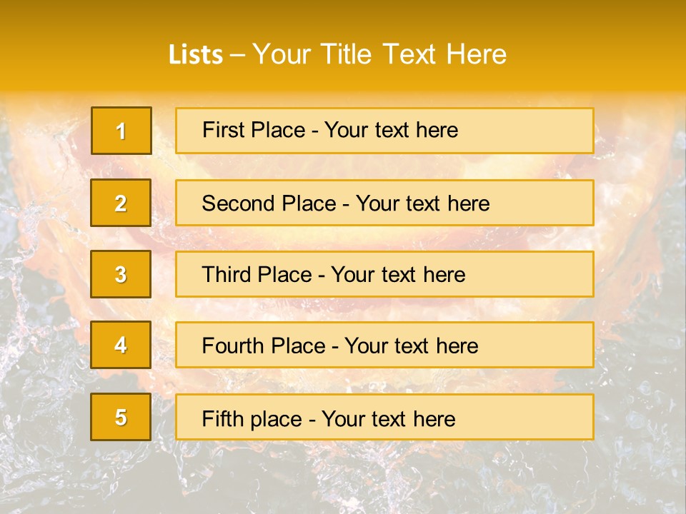 Grapefruit Ripe Close Up PowerPoint Template