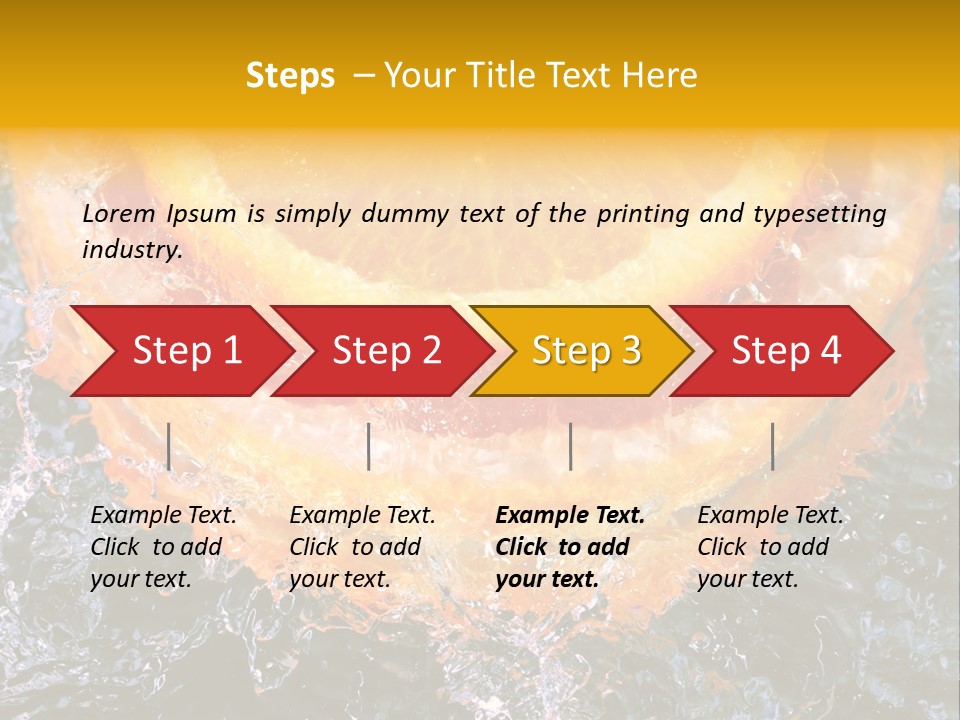 Grapefruit Ripe Close Up PowerPoint Template