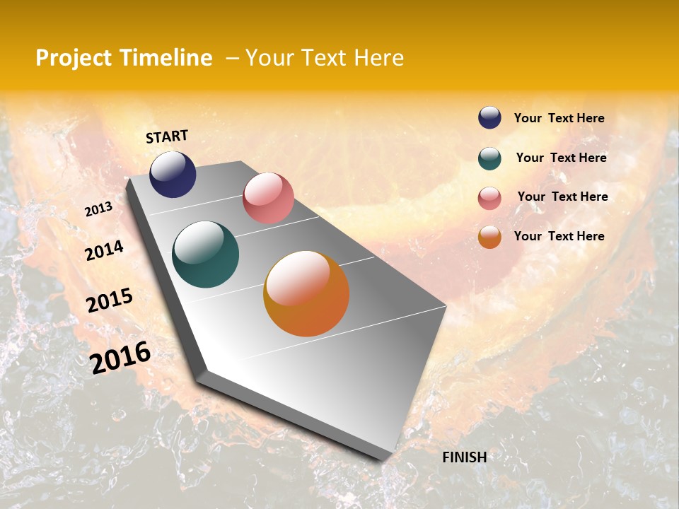 Grapefruit Ripe Close Up PowerPoint Template