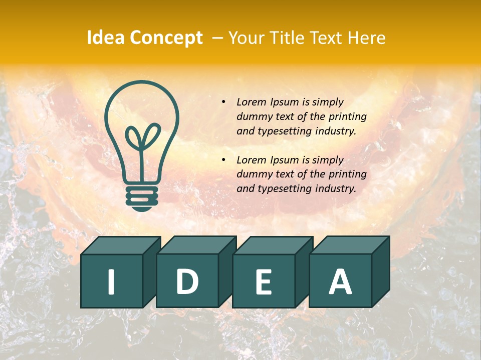 Grapefruit Ripe Close Up PowerPoint Template