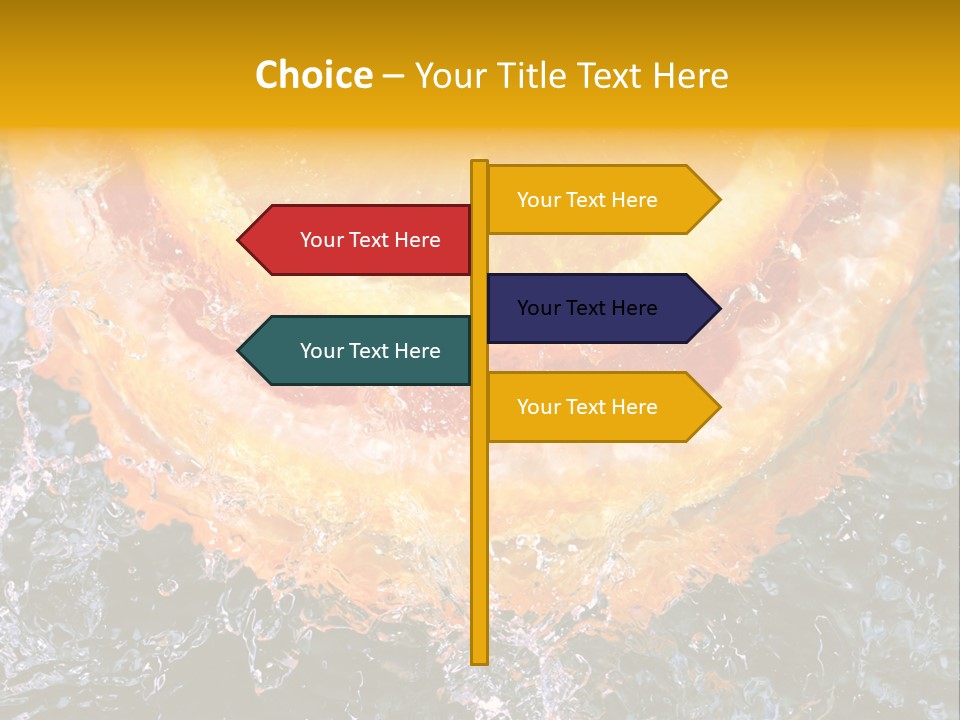 Grapefruit Ripe Close Up PowerPoint Template