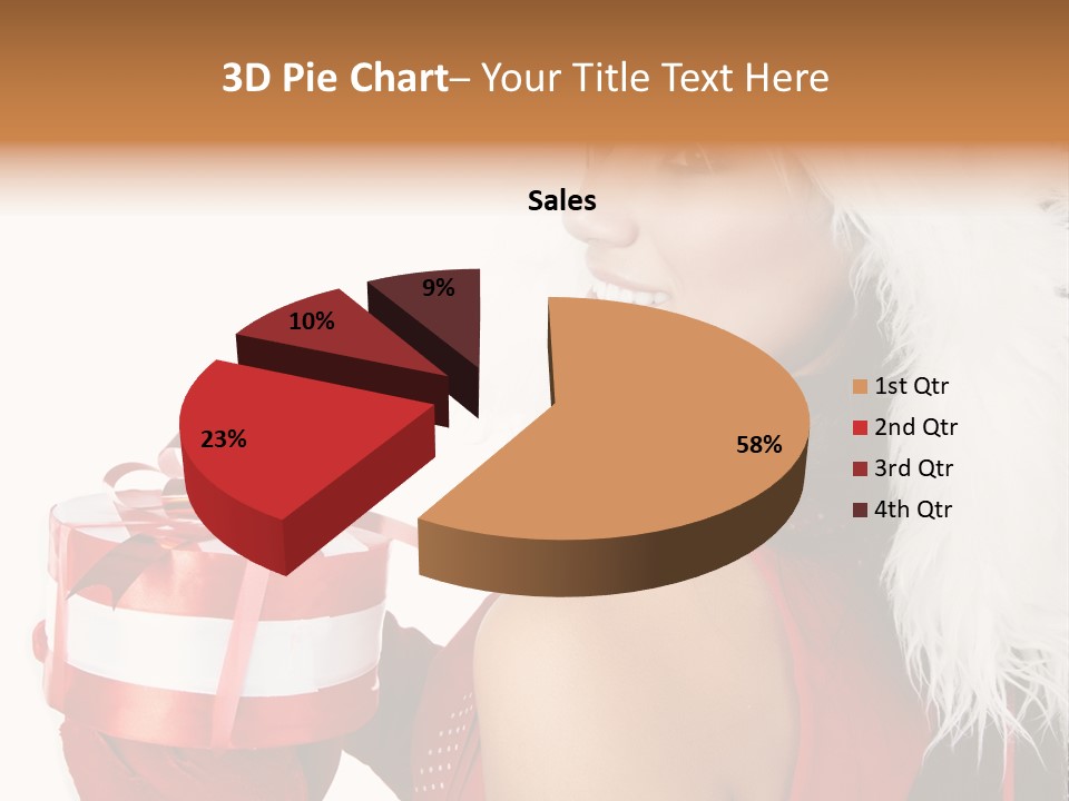 Woman Claus Attractive PowerPoint Template