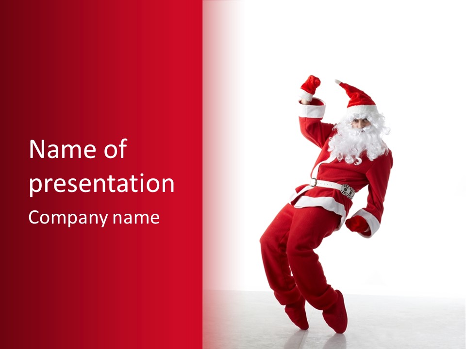 Celebration Claus Costume PowerPoint Template