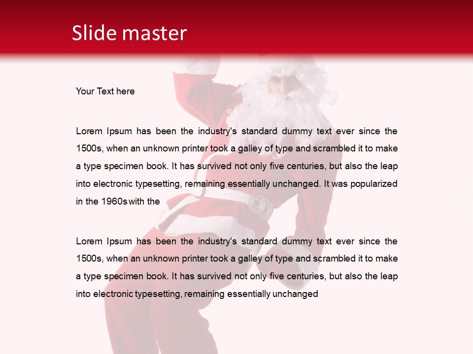 Celebration Claus Costume PowerPoint Template