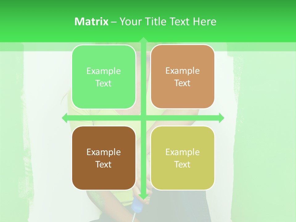 Colour Young Girl PowerPoint Template