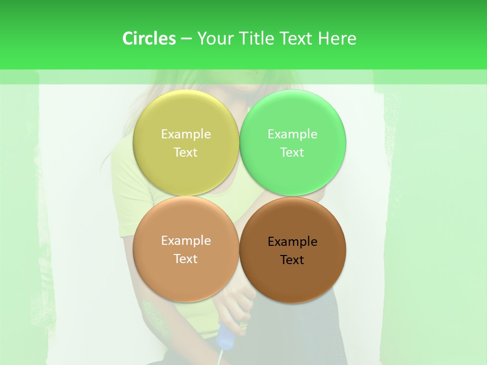 Colour Young Girl PowerPoint Template