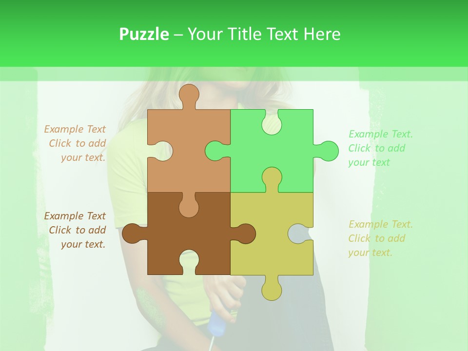 Colour Young Girl PowerPoint Template