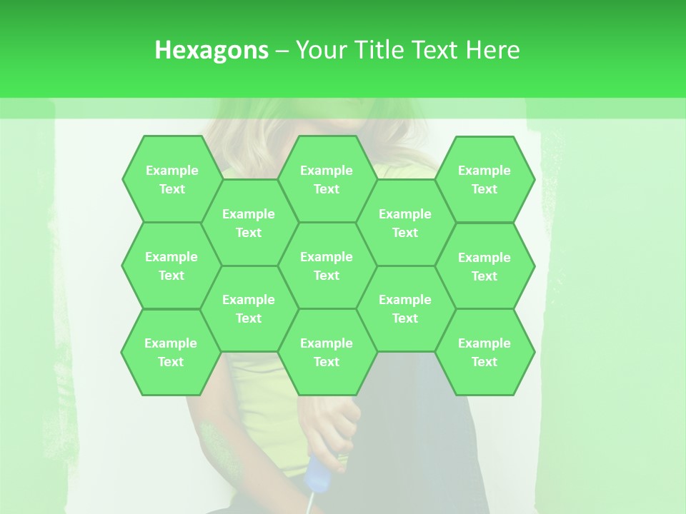 Colour Young Girl PowerPoint Template