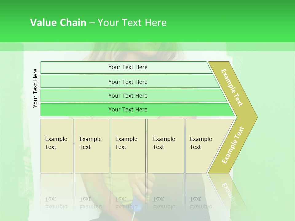 Colour Young Girl PowerPoint Template