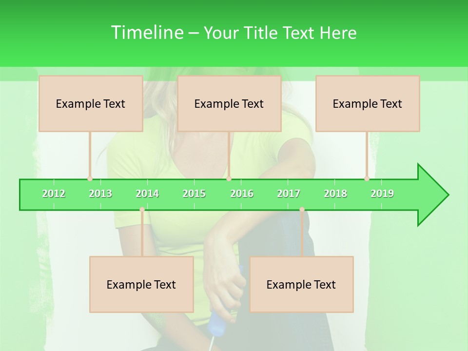 Colour Young Girl PowerPoint Template