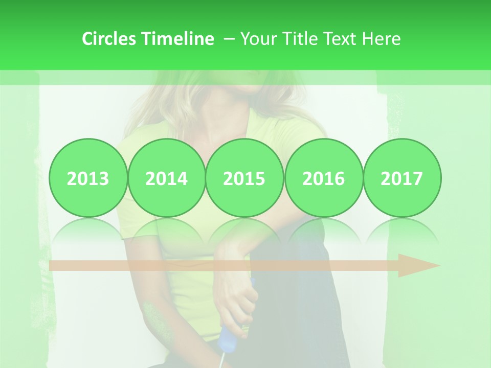 Colour Young Girl PowerPoint Template