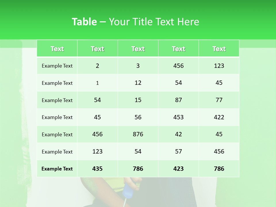 Colour Young Girl PowerPoint Template