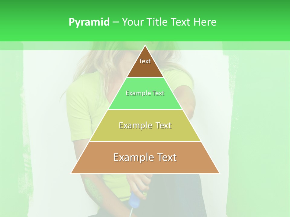 Colour Young Girl PowerPoint Template