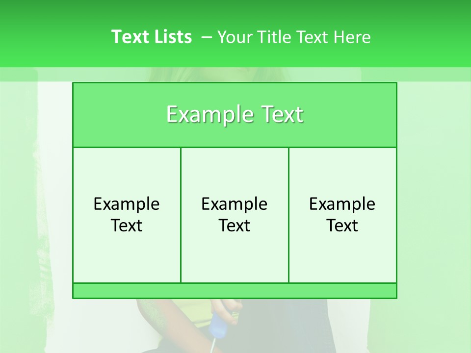 Colour Young Girl PowerPoint Template