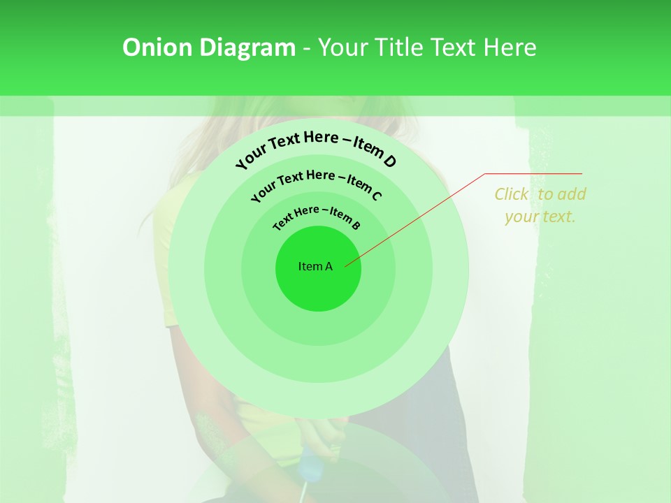 Colour Young Girl PowerPoint Template