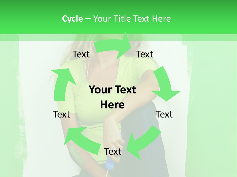 Colour Young Girl PowerPoint Template