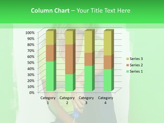 Colour Young Girl PowerPoint Template