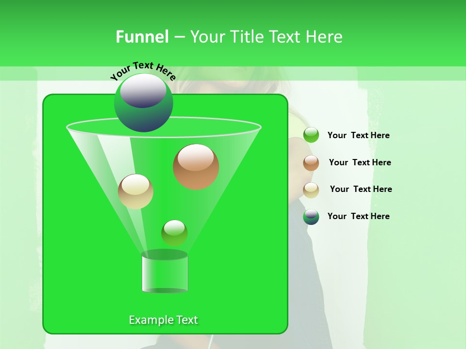 Colour Young Girl PowerPoint Template