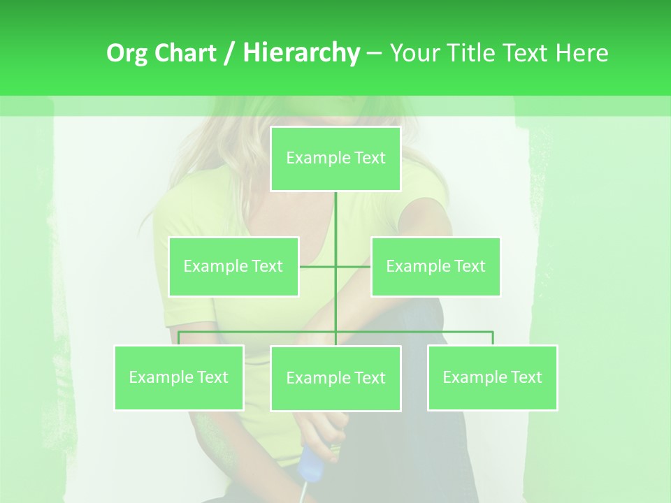 Colour Young Girl PowerPoint Template