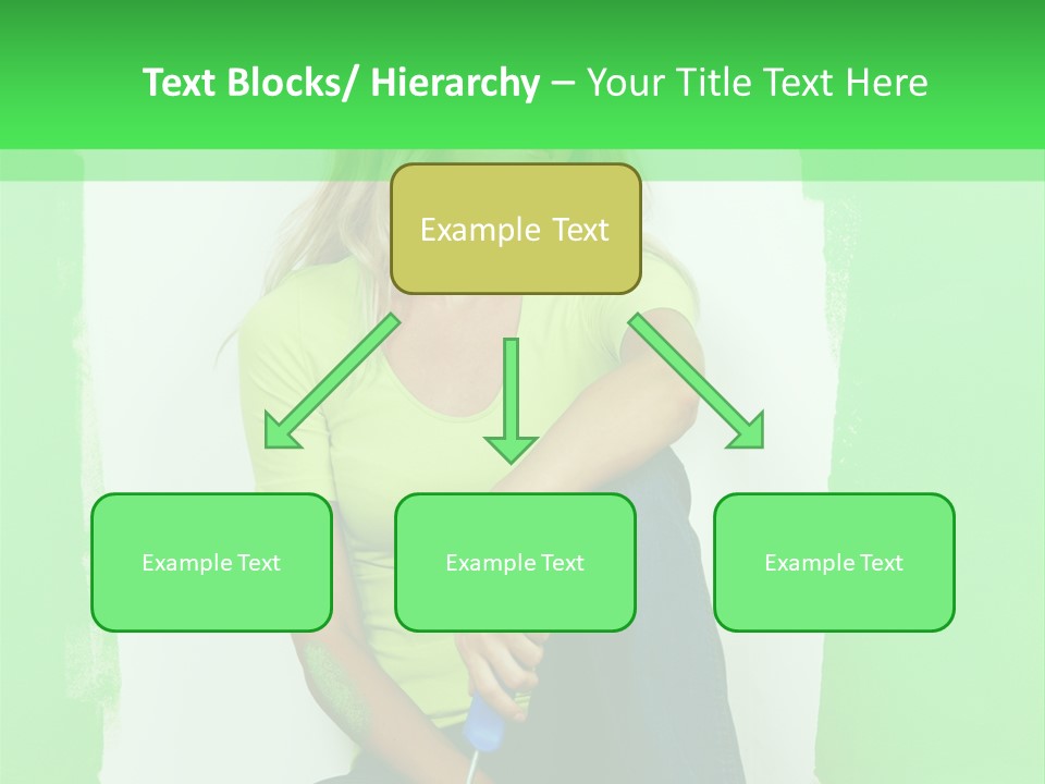 Colour Young Girl PowerPoint Template