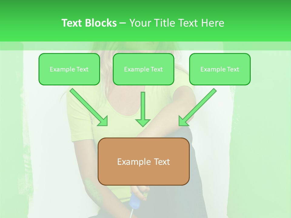 Colour Young Girl PowerPoint Template