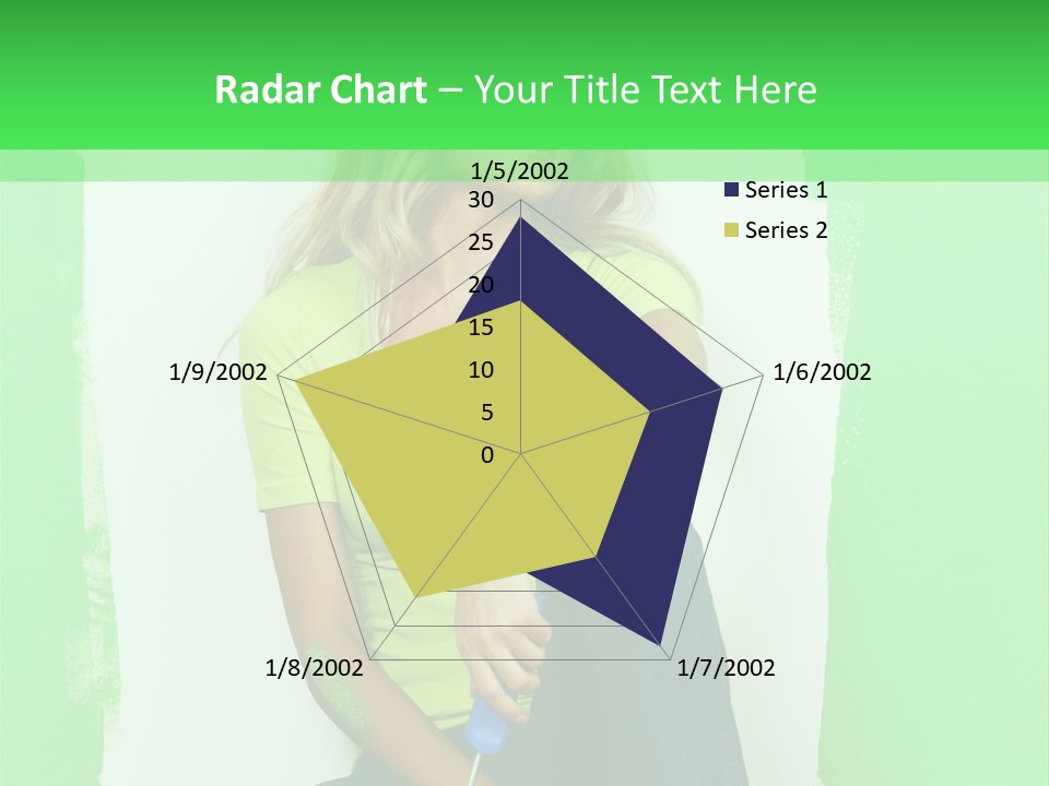 Colour Young Girl PowerPoint Template