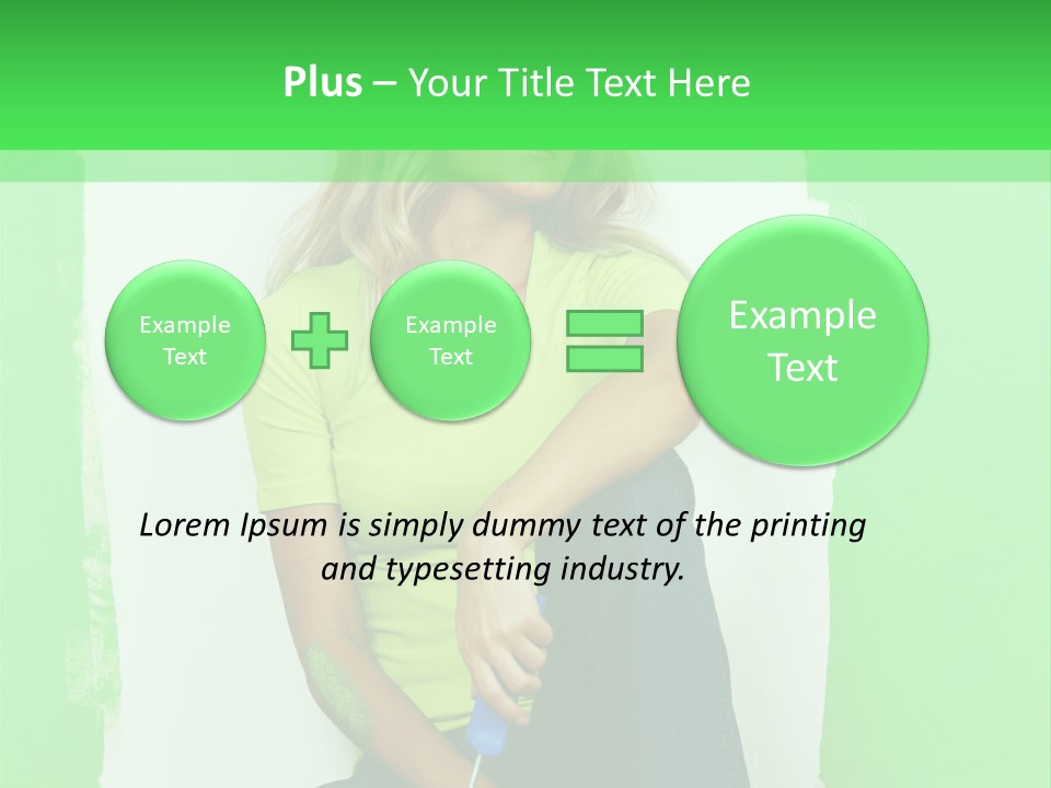 Colour Young Girl PowerPoint Template