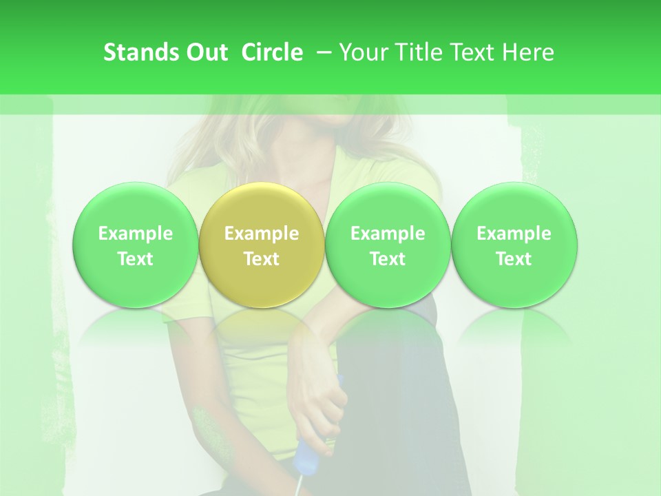 Colour Young Girl PowerPoint Template