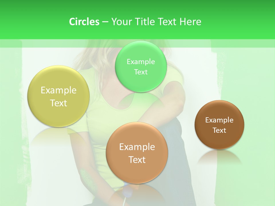 Colour Young Girl PowerPoint Template