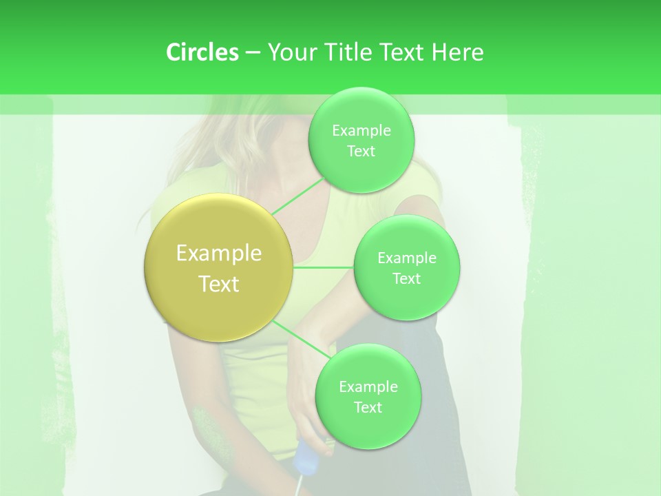 Colour Young Girl PowerPoint Template