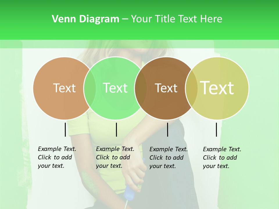 Colour Young Girl PowerPoint Template