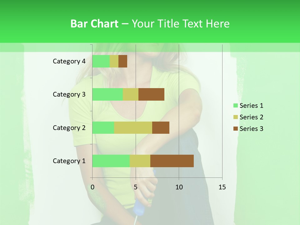 Colour Young Girl PowerPoint Template