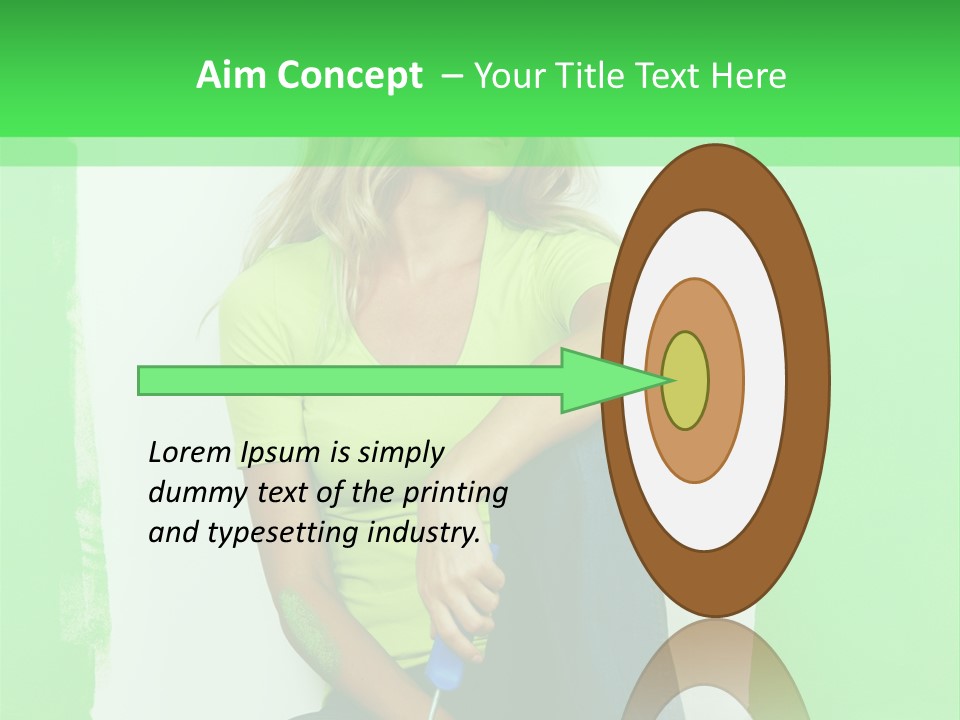 Colour Young Girl PowerPoint Template