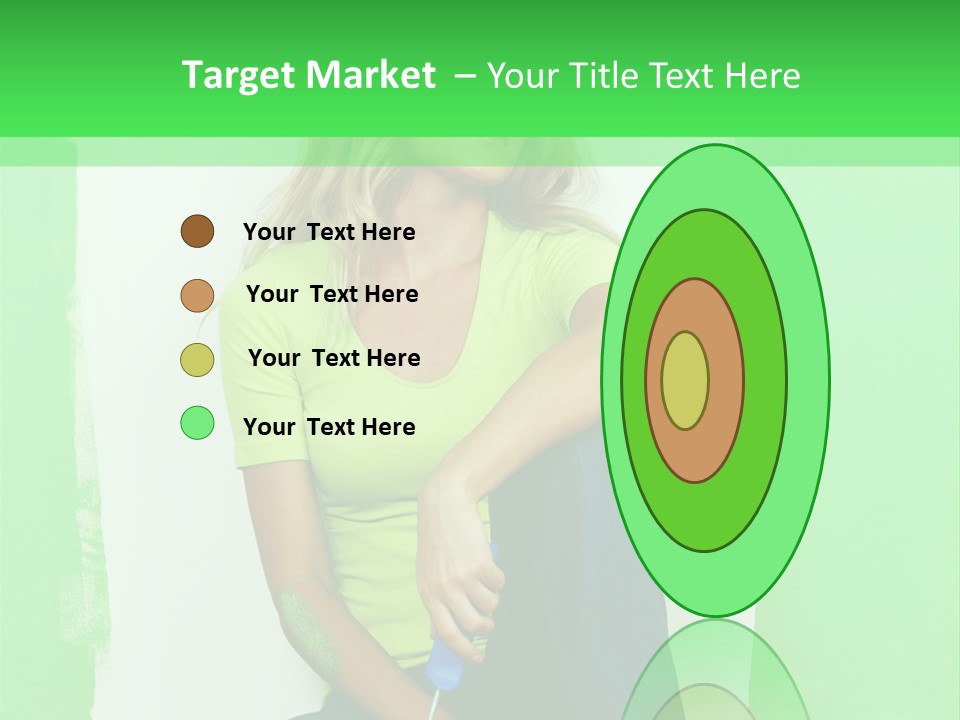 Colour Young Girl PowerPoint Template