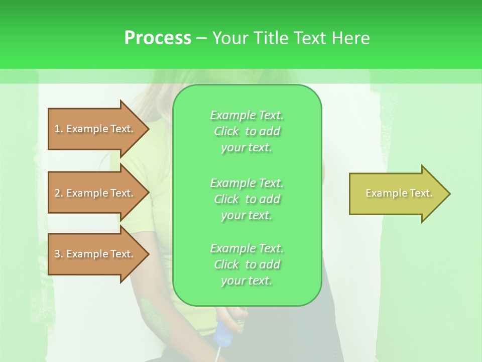 Colour Young Girl PowerPoint Template