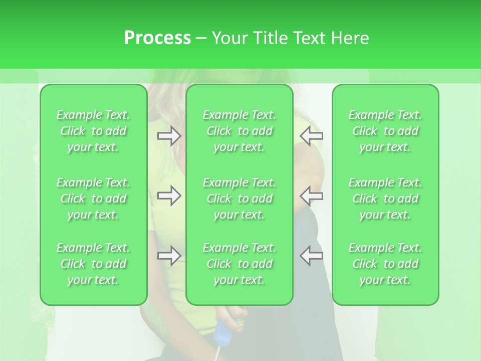 Colour Young Girl PowerPoint Template