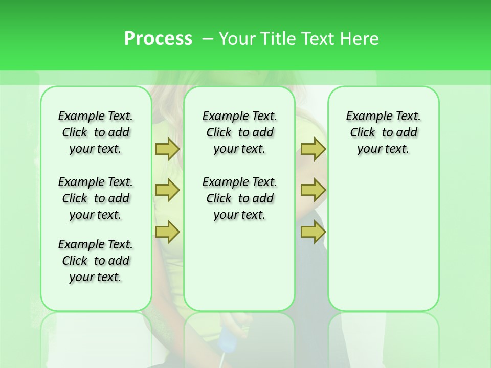 Colour Young Girl PowerPoint Template