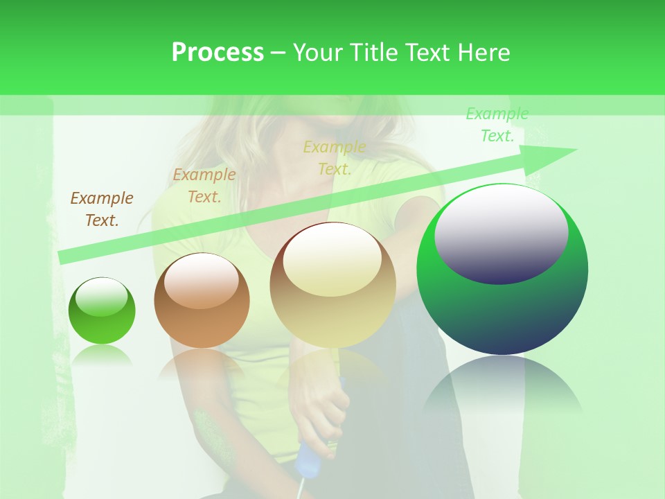 Colour Young Girl PowerPoint Template