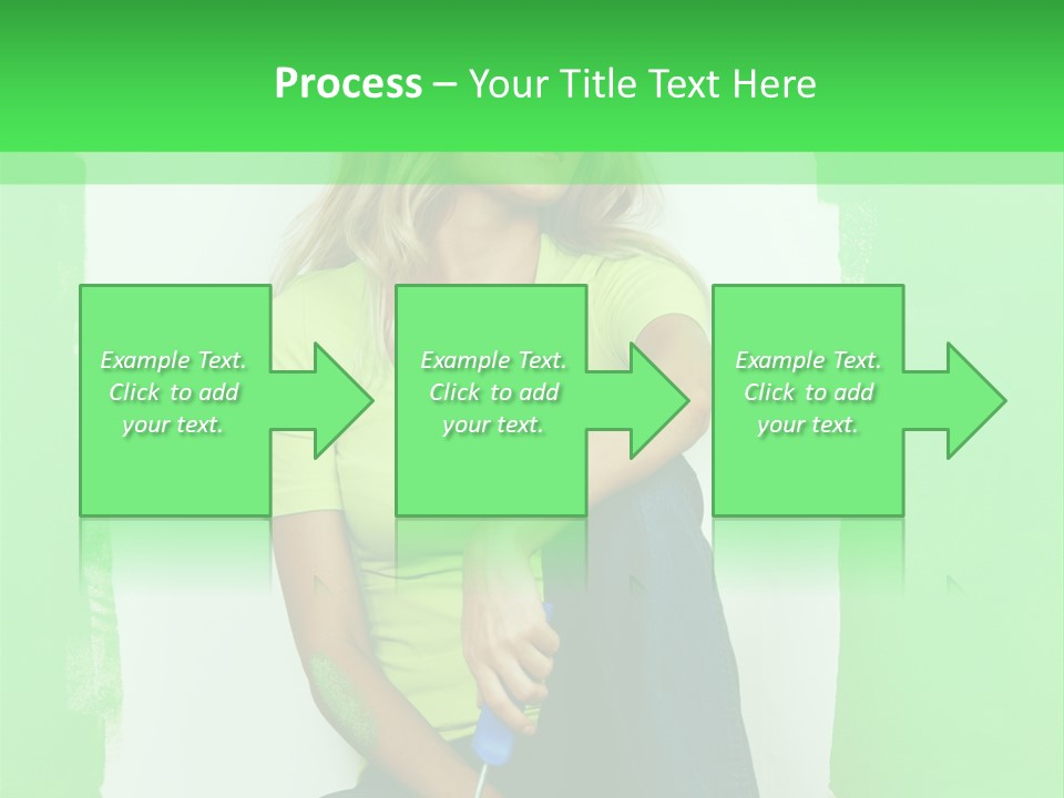 Colour Young Girl PowerPoint Template