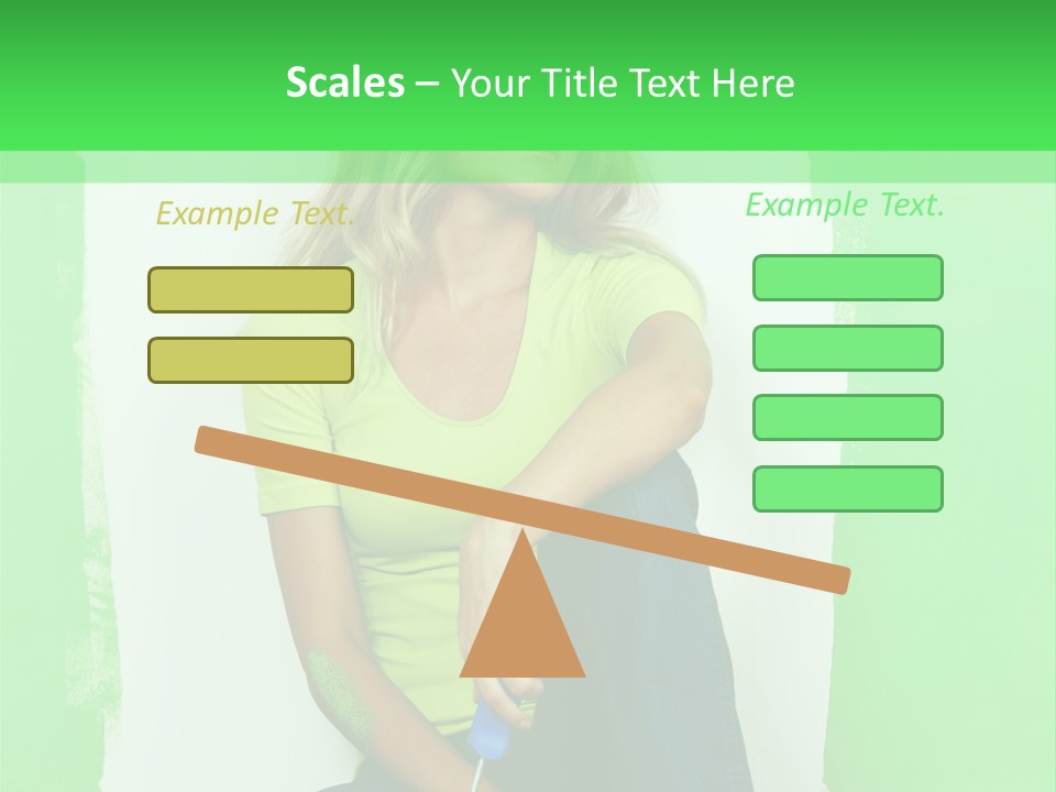 Colour Young Girl PowerPoint Template