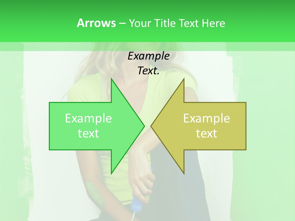 Colour Young Girl PowerPoint Template