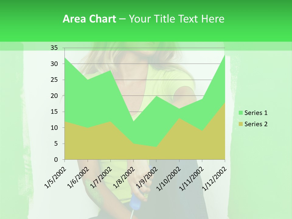 Colour Young Girl PowerPoint Template