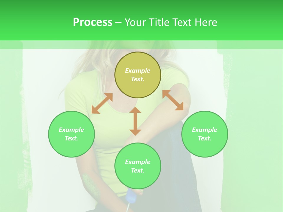 Colour Young Girl PowerPoint Template